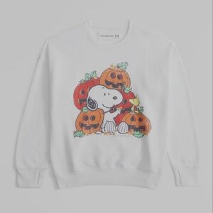 Abercrombie kids snoopy graphic crew sweatshirt Size 11/12